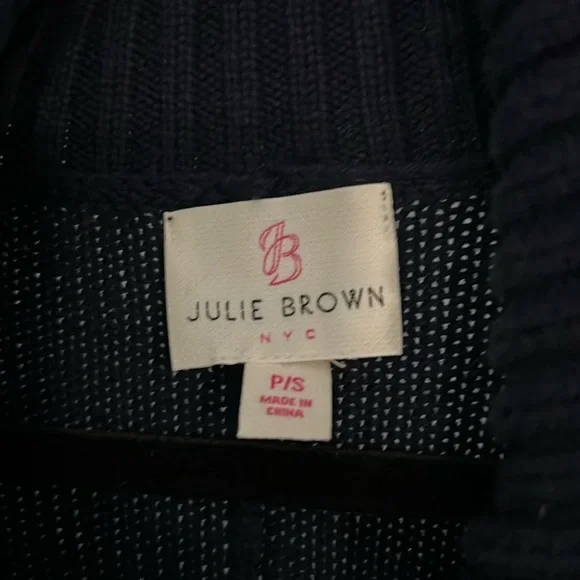 Julie Brown NYC Blue Cape Sweater - Picture 9 of 14